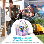 EUDELE Mesh Shower Caddy Portable for College Dorm Room Essentials,Portable Shower Caddy Dorm with 8-Pocket Large Capacity, Shower Bag for Beach, Swimming, Gym, Travel essentials, Purple