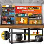 Set of 3 71" H Garage Shelving-5 Tier Storage Shelves,Adjustable Heavy Duty Metal Shelving Unit and Storage Large Rack,Utility Steel Shelf for Warehouse Industrial Pantry Basement 71"x32"x14"