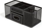 TRU RED Wire Mesh Desk Organizer, 7‑Compartment Accessory Holder – Desktop Storage for Office & Home Use
