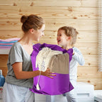 Woanger 12 Pack 28 x 45 Inch Extra Large Laundry Bags Bulk Washable Travel Laundry Bag with Drawstring Closure Large Dirty Clothes Organizer for College Dorm Home Hotel Camping(Purple)