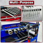 Double Sided Magnetic Tool Holder, 17 Inch Magnetic Screwdriver Holder Rack, Easy to Install Magnet Tool Organizer for Garage Storage, Workshop, Jobsite, Shed and Kitchen (2 Pack)