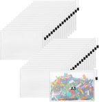 Jetec 32 Pcs Mesh Zipper Bags Toy Storage Bikini Organizer Bag Bolsas Para Guardar Trajes De Bano Waterproof Zipper Reusable Pouch Puzzle Multipurpose for Storage Office(White,9 x 7 Inch)