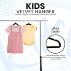Utopia Home Kids Velvet Hangers 20 Pack – 11 Inch Non-Slip Baby Hangers for Baby and Toddlers, Durable Ultra-Slim Space-Saving Closet Organizers (Black)