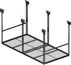 3x6 Ft Overhead Garage Storage Rack, 28-41 inch Height Adjustable Ceiling Mounted Organization Rack, 700 lbs Weight Capacity, 36"x72" Metal Rack for Garage Storage with Wire Decking