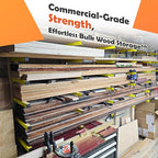 Wood Organizer Lumber Storage Rack Wall Mount - Heavy Duty Metal Cantilever Shelves With 3-Level Holds Up 600 Lbs,Indoor & Outdoor Wood Storage Racks For Garage Woodshops Workshops - 4 Pack,Yellow