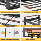 49.4'' Large Power Tool Organizer Wall Mount, 4-Tier Tool Storage Rack with 12 Drill Holders, 600LBS Load Heavy Duty Cordless Tool Shelf for Garage Organization, Gift for Men