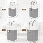 Woven Laundry Basket for Clothes, 100L Large Rectangle Laundry Hampers with Beads Tassel, Nursery Storage Basket for Toys, Tall Dirty Clothes Hamper for Bedroom Aesthetic, Laundry Room Organization