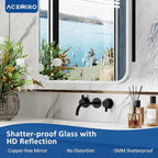 16x24 Inch Medicine Cabinet for Bathroom with Mirror Brushed Silver Metal Framed Recessed Bathroom Medicine Cabinet with Mirror Wall Mounted