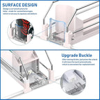 Drink Organizer for Fridge, Soda Can Organizer Dispenser for Refrigerator with Automatic Pusher Glide, Width Adjustable Clear Dividers Can Holder for 15 Cans, 115''D x 8.9''W x 3.1''H, 3 Rows