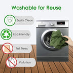 BeeGreen Green Reusable Grocery Bags Wholesale Moss Green Reusable Kitchen Bags Bulk Foldable-Machine Washable with Zipper Storage Pouch 50 Packs