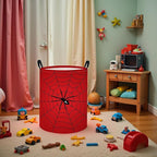 Baby Laundry Basket Baby Nursery Hamper Kids Laundry Basket Toy Storage Bin for Boys Room Decor Gift Baskets for Bedroom Bathroom(Spider Web)