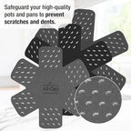 All-Clad Pot Protectors, Grip, and Dish Drying Mat Set: Pot Protectors for Kitchen Organization, 100% Silicone Heat Resistant Grip Set, 6-Piece
