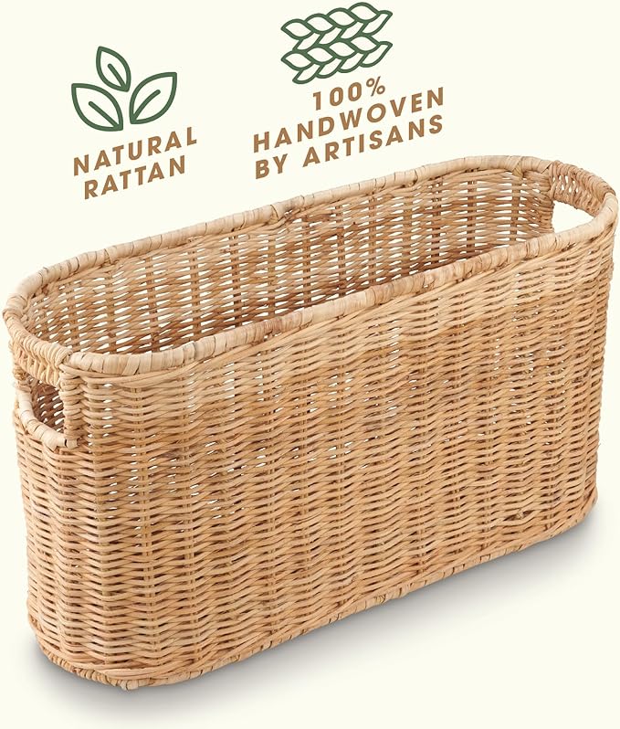 Rattan Toilet Paper Storage Basket