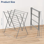 Whitmor Drying Rack Clothing,Large 12 Drying Poles Clothes Drying Rack,Foldable Portable Laundry Drying Rack for Air Drying Clothing,Towel,Delicate Eac for Indoor & Outdoor