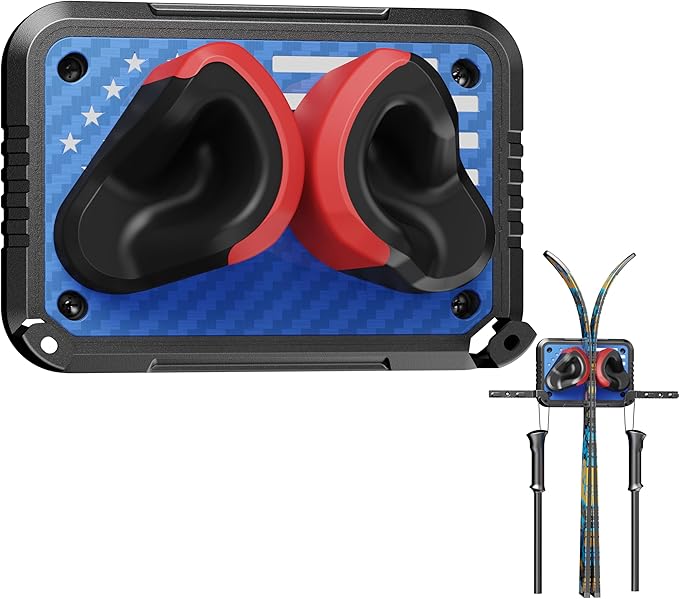 Ski Rack Wall Mount Ski & Snowboard Skateboard Ski Hangers for Wall Mount Fits Any Board holder Up to 25lbs Vertical Ski Storage Rack for Home & Garage Space-Saving Winter Gear Organizer 1pack