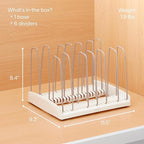 YouCopia StoreMore Cookware Rack with Tall Steel Wires, Adjustable Pan and Lid Organizer for Kitchen Cabinet Storage, Classic Edition