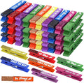 Kigeli 30 Pcs Spirit Clips Cheer Pins Cheerleader Gifts Clothes Pins for Backpacks Competition Glittered for Team Cheer Gifts Stuff Supplies Party Favors Accessories Bulk(Multicolor,Shiny)