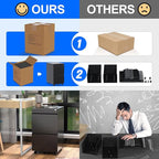 METAN Fully Assembled 2 Drawer File Cabinet with Lock, Mobile Under Desk Filing Cabinet for Office Legal/Letter Size, Pre Assembled Except Wheels,Black