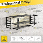 Power Tool Organizer Wall Mount Heavy Duty 320 lbs, 3 Layers Storage Rack with 9 Drill Holders & Battery Storage, cordless tool organizer for Garage, Workshop & Tool Room