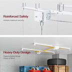 4x4 Garage Ceiling Storage Racks With Crank Lift, Garage Overhead Storage Racks For High Ceilings 10–12 Ft, 250 Lbs Load Capacity, All-Steel Frame, Garage Organization System (6 x 3)