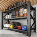 Metal Shelves, 4200LBS Heavy Duty Garage Shelving, Adjustable Garage Shelves, Shelving Units and Storage, Shelf, for Basement Workshop, Black