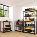 Heavy Duty Garage Storage Shelves 2 Pack, 2000 Lbs Capacity, 5-Tier Adjustable Storage Shelving Unit, 30"L x 12" W x 60"H Metal Shelving Racks for Kitchen Pantry Basement Bathroom Laundry