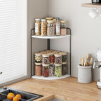 Bathroom Counter Organizer,Countertop Organizer,Vanity Organizers,Bathroom Storage,Bathroom Sink Caddy,Counter Shelf,Corner Counter,Corner Shelves(Black-White Marble)