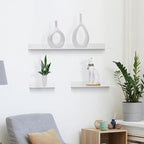 Z metnal Wall Shelves, Floating Shelves, Metal Bathroom Shelf for Storage Organization, Aluminum, Wall Mounted, White, 20 inch, 2 Pack