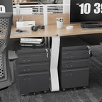 SUXXAN 3 Drawer File Cabinet with Lock, Metal Under Desk Cabinet with Wheels for Office & Home, Legal/Letter Size, Need to Assemble