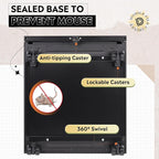 DEVAISE 3 Drawer Mobile File Cabinet Under Desk Office, Fully Assembled Except Casters, Letter/Legal Size, Black