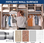 Mavivegue Closet Rod, 17 to 43 Inch Adjustable Closet Rods for Hanging Clothes, Silver Hanging Rod for Closet Wardrobes Laundry RV, Bathroom