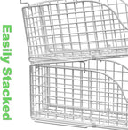 Sonyabecca 3-Pack Soda Can Organizer for Pantry, Stackable Can Storage Organizer Pantry, Canned Food Storage Basket With Handles for Pantry Kitchen Countertop Cabinet Patent Pending