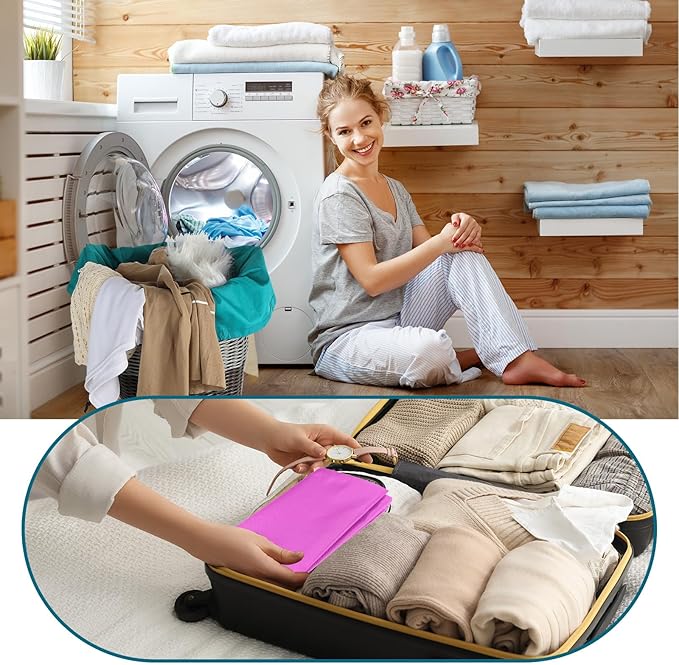 Woanger 12 Pack 28 x 45 Inch Extra Large Laundry Bags Bulk Washable Travel Laundry Bag with Drawstring Closure Large Dirty Clothes Organizer for College Dorm Home Hotel Camping(Cute Colors)