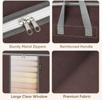 BALEINE 8 Pack Clothes Storage Bags, 24 Gallon Storage Containers with Reinforced Handle, Sturdy Zipper, Closet Organizer for Blanket, Comforter, Pillow, Bedding (Brown, 8 Pack)