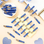 Kigeli 30 Pcs Spirit Clips Cheer Pins Cheerleader Gifts Clothes Pins for Backpacks Competition Glittered for Team Cheer Gifts Stuff Supplies Party Favors Accessories Bulk(Blue, Gold,Glitter)