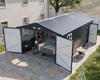 WACASA 13x20x8.3 FT Large Metal Garage Shed, Ultra-Reinforced Truss System, 18-Gauge Powder-Coated Frame, 100 PSF Snow & 150 MPH Wind Rated, Skylight Dual-Entry Outdoor Storage Building and Carport