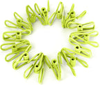 30 Pack Green Chip Bag Clips for Food - PVC 2 Inch Coated Sealer for Sealing Food - Paper Holder, Clothesline Clip for Laundry Hanging, Kitchen Bags, Multipurpose Clothes Pins