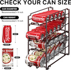 Simple Houseware Stackable Beverage Soda Can Dispenser Organizer Rack, Bronze - 2 Pack