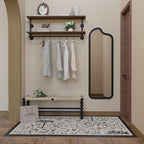 Clothes Rack 36/42/48in, Wall Mounted Garment Rack with Real Wood Shelf, Heavy Duty Hanging Clothes Rack, Multi-Purpose Hanging Rod, Space-Saving Closet Storage (1T36IN) (2T48IN)