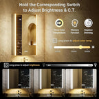 24x32 LED Bathroom Medicine Cabinet Mirror with Smart Night Lamp, Surface or Recessed Fogless Lighted Medicine Cabinet Mirror with Outlet &Clock,Built-in Sensor Light& Soft-Close Right-Hinge