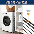 happhom Clothes Drying Rack, Height Adjustable Gullwing for Clothes and Dress, Space Saver Laundry Drying Rack with Smart Lock System, Easy Folding and Hanging for Storage, Sturdy Stainless Steel