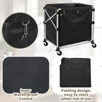 Sadnyy Replacement Liner Bag for Laundry Cart 31 x 22 x 27 inch Removable Waterproof Hamper Liner Bag Replacement for Rolling Washing Baskets Hotel Laundry Room Cleaning Service