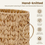 Toilet Paper Storage Wicker Paper Basket Bathroom Organizer Toilet Paper Holder Stand for 6 Mage Rolls Wicker Basket for Bathroom Accessories