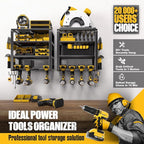 Power Tool Organizer Wall Mount, Heavy Duty 420LB with 8-Slot Drill Holder - All-in-One Garage Storage for Workshop, Christmas Gift for Men, Dad, DIYers, 15 Min Quick Assembly