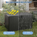 Garvee 130 gal Deck Box, Lockable Outdoor Storage Box with Lid, All-Weather Outdoor Storage Bin with Side Handles for Patio Furniture, Pool Accessories, Gardening Tool, Black