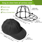 Eiito Hat Washer Cage,Hat Washing Machine with Frame Cage and Hat Washer Bag,Baseball Hat Washer,Suitable for Adult and Kid's 1-Pack Black