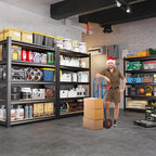77.9"Hx46"Wx20"D Garage Shelving 5 Tier Storage Shelves,Adjustable Heavy Duty Metal Shelving Unit and Storage Large Rack,Utility Steel Shelf For Warehouse Industrial Pantry Basement Organizers