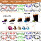 Vertuo Pod Holder Drawer with Deluxe Black Tempered Glass Top, Compatible for Nespresso VertuoLine Pods, Holds up to 75 Small or 50 Big Vertuo Pods Compact Design (Piano Black Nespresso Pods Holder)