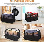 Collapsible Laundry Baskets with Easy Carry Handles, 95L Clothes Hamper for Storage, Foldable Laundry Basket Tear-proof, Large Pop Up Hampers for Laundry, Bedroom, Bathroom, Dorm Black