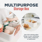 Culinary Couture Extra Large White Bread Box for Kitchen Countertop - Holds 2 Loaves - 16.5" x 9" x 6.5" - Stainless Steel Vintage Bread Boxes for Kitchen Counters
